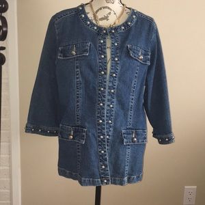 🌷 VINTAGE AMX | STUDDED JEAN JACKET